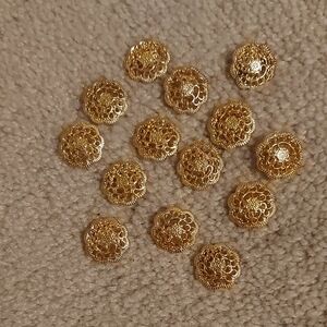 Set of 14 vintage gold buttons